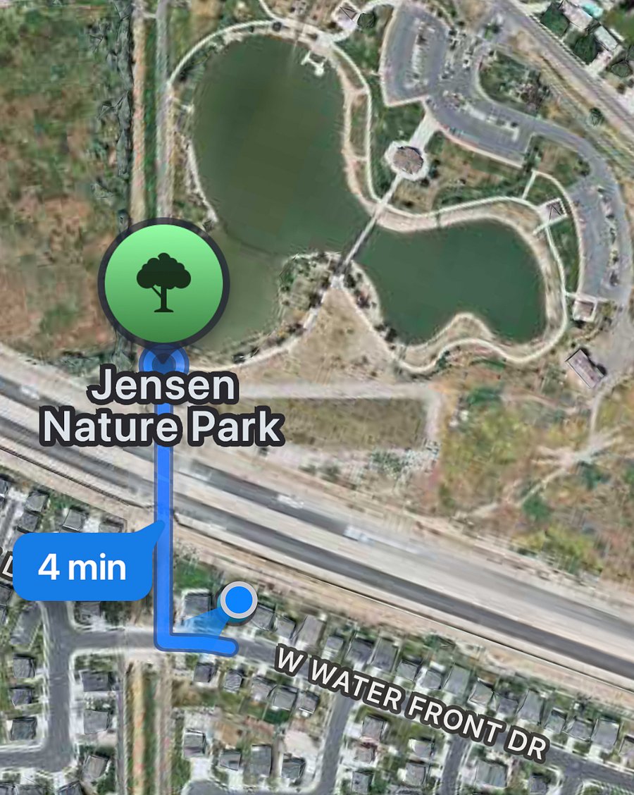 Jensen Park is only a 3-5 minute walk.  Great for walking & fishing.
