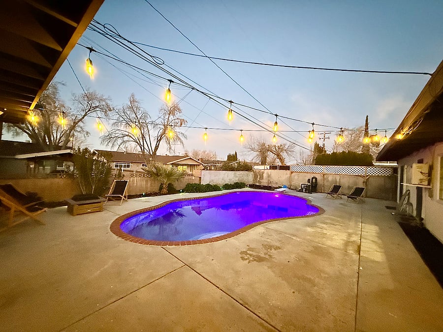 Pool with lights