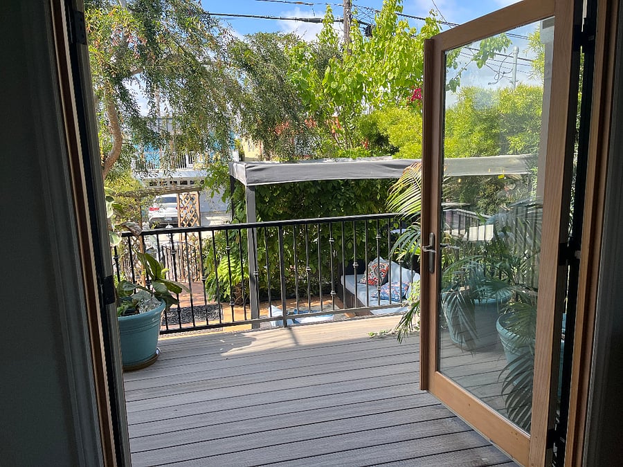 View of the garden patio