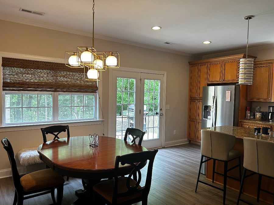 dining and kitchen