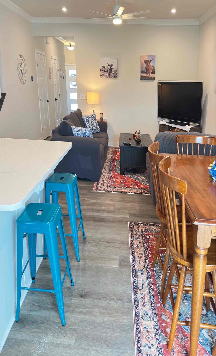 Open concept lower level with cool Nashville vibe!