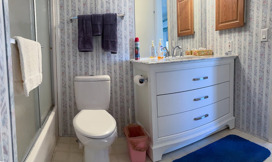 Bathroom with tub and shower