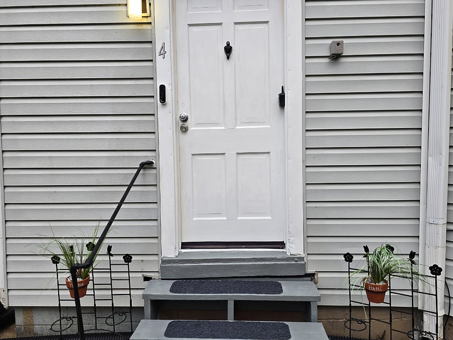 Private entrance in rear