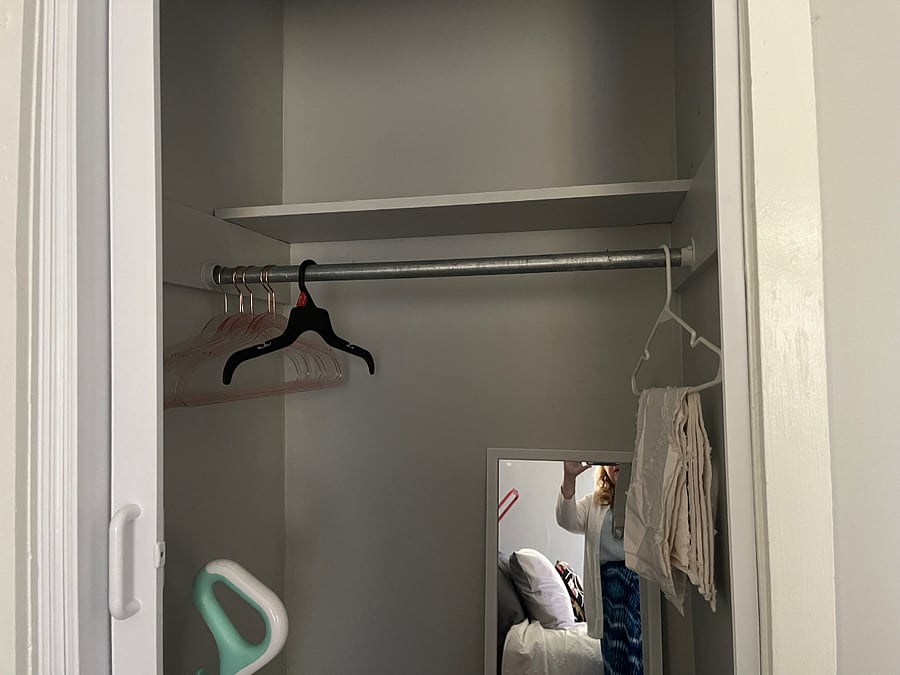 Both bedrooms have closets