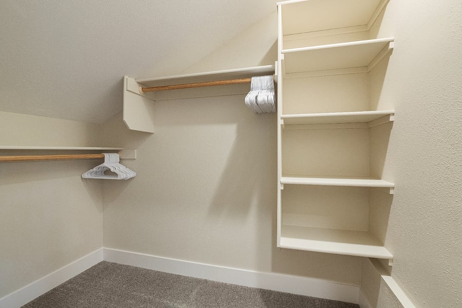 Large walk-in closet located in the Durrant Suite. There are also 2 large dressers in the main suite.
