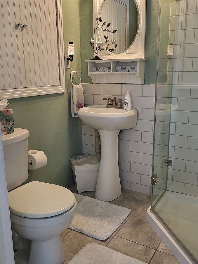 Bathroom with tile shower