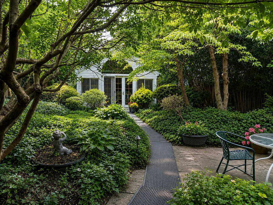 Private backyard & entrance