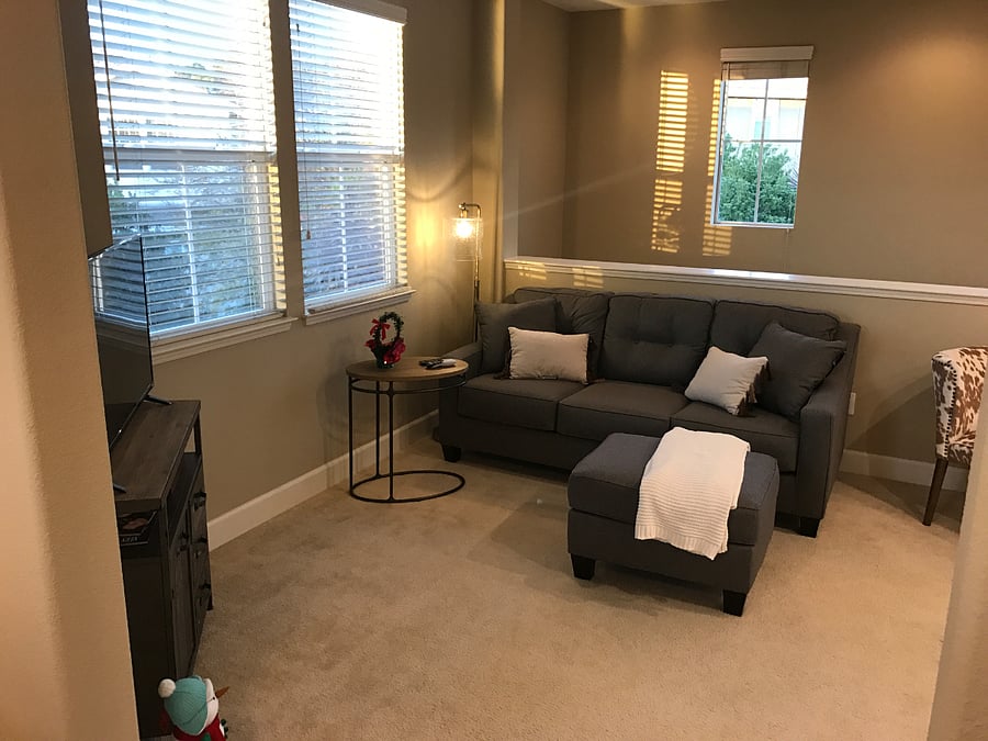 Comfortable TV watching area.