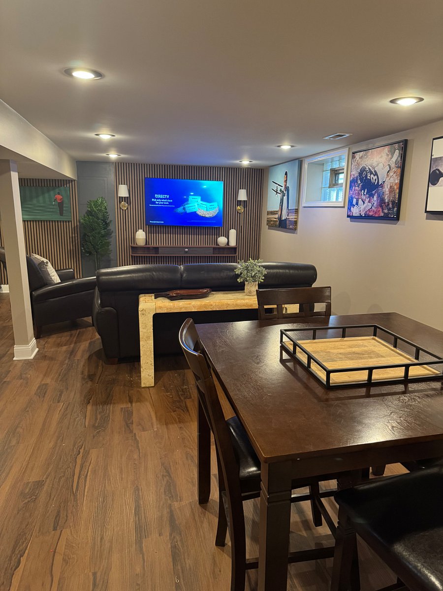 Basement recreational area