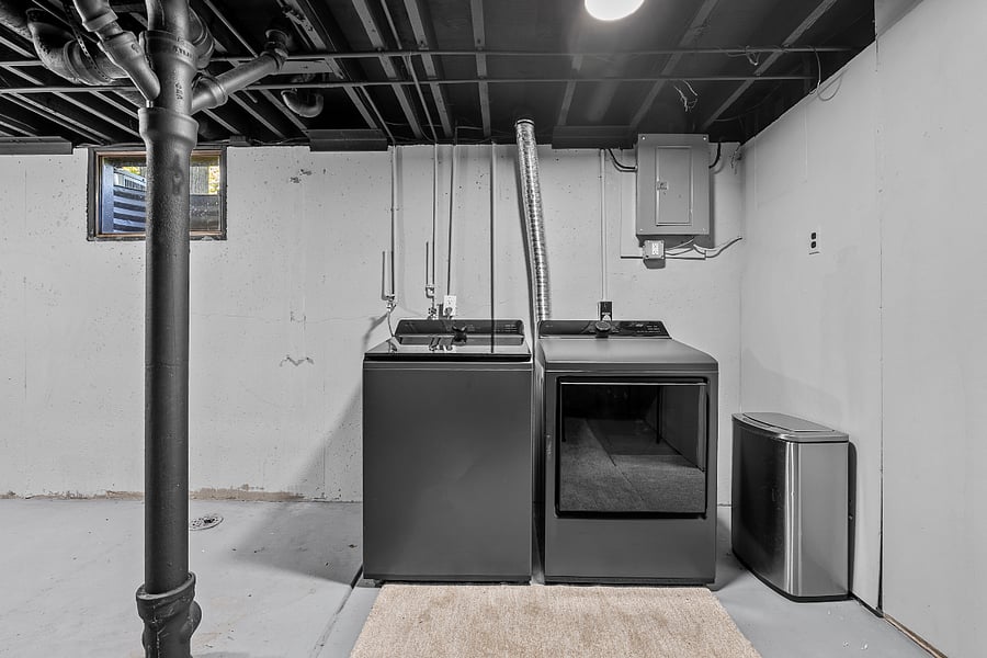 Brand new, large washer and dryer.