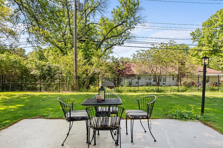 Outdoor seating.