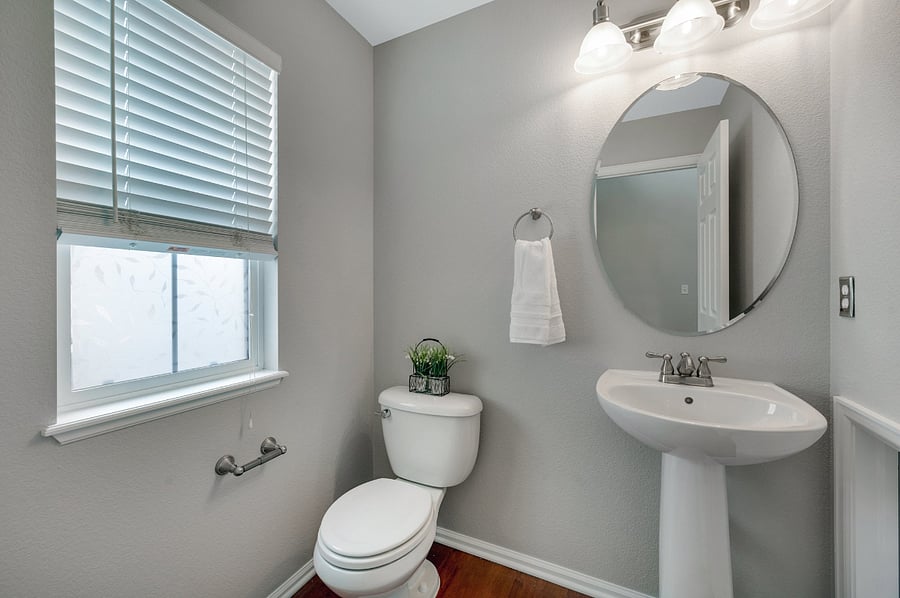 half-bath on main (guest bath)
