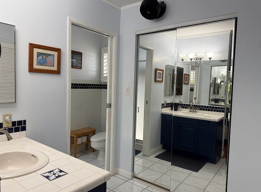 The primary bathroom.