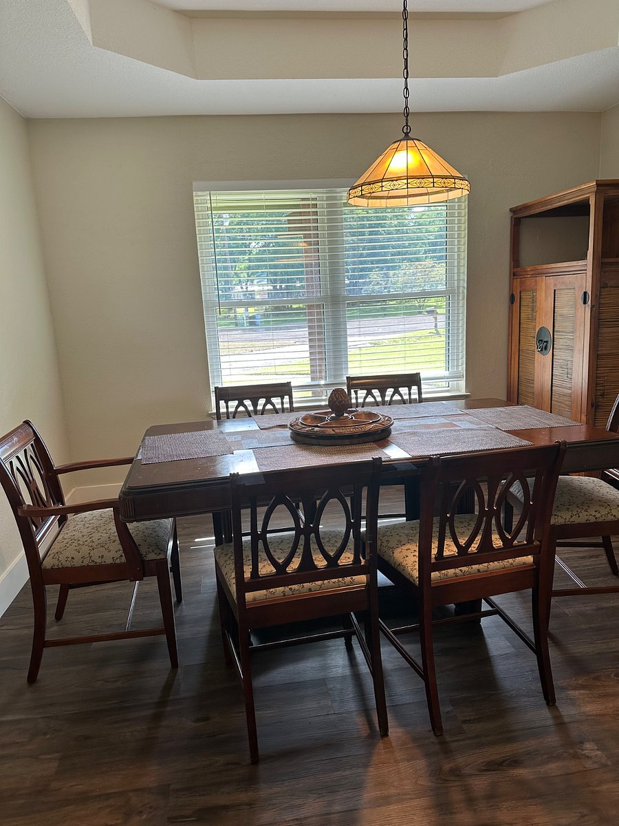Separate dining room easily seats 6.