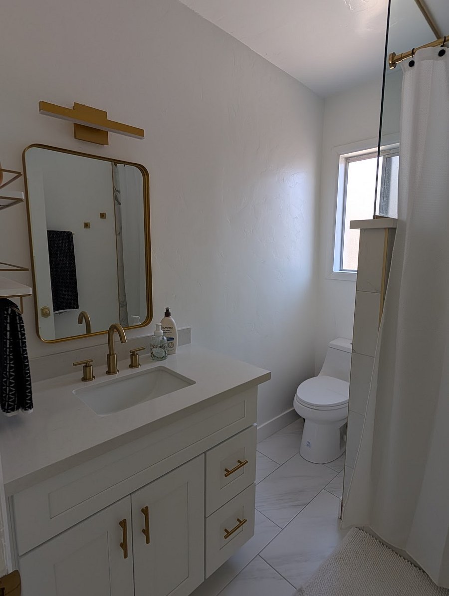 Bedroom 1 attached bathroom with shower
