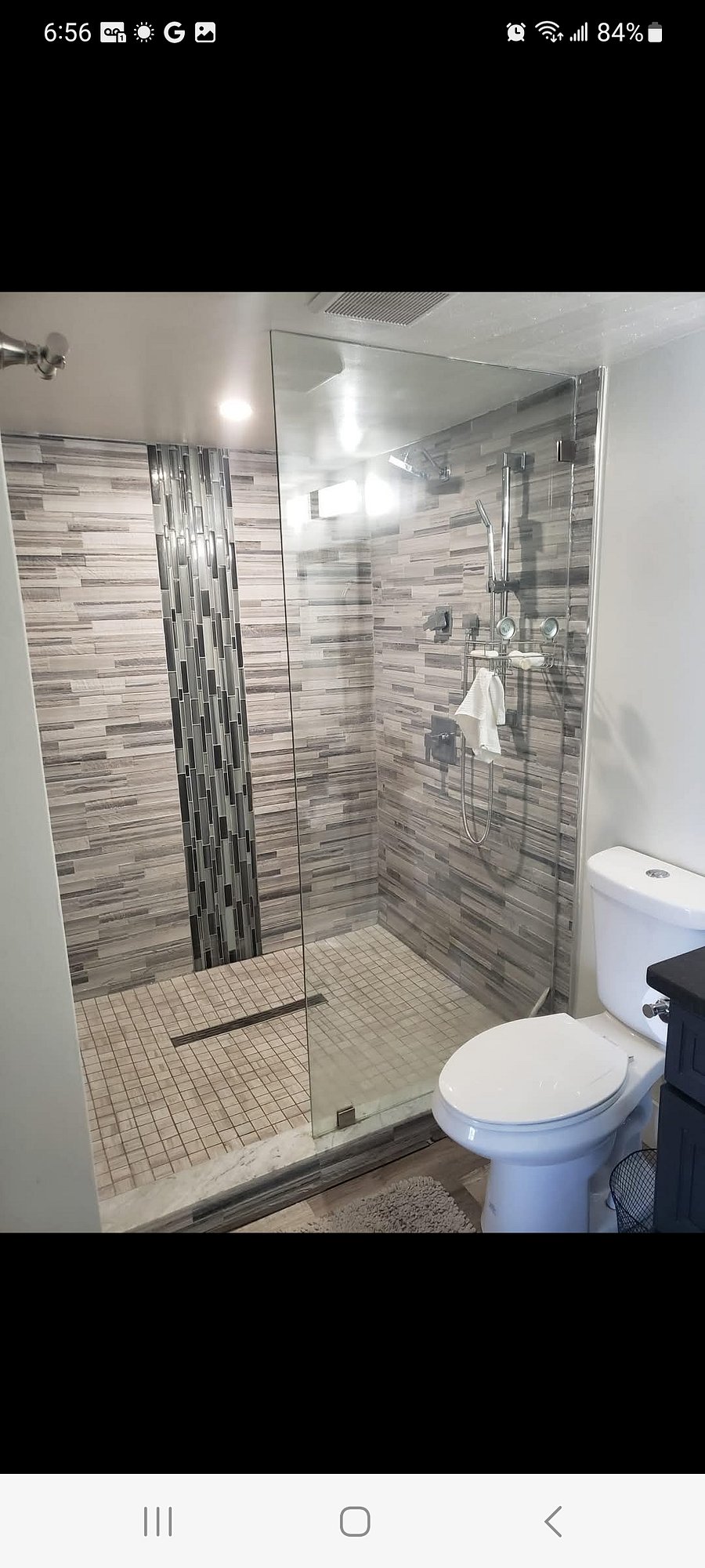 Oversize shower