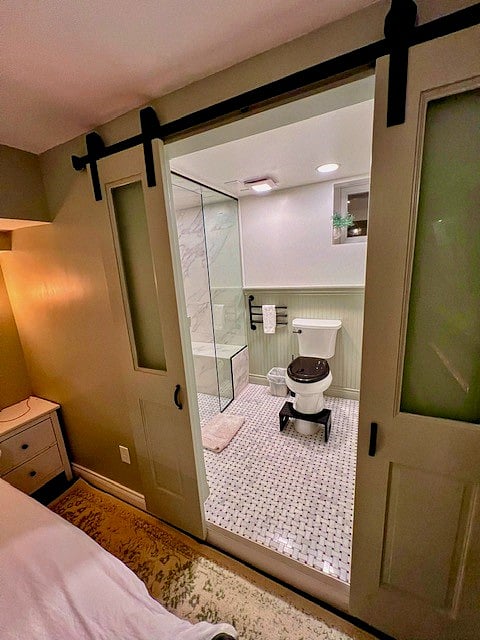 Bathroom entrance from bedroom