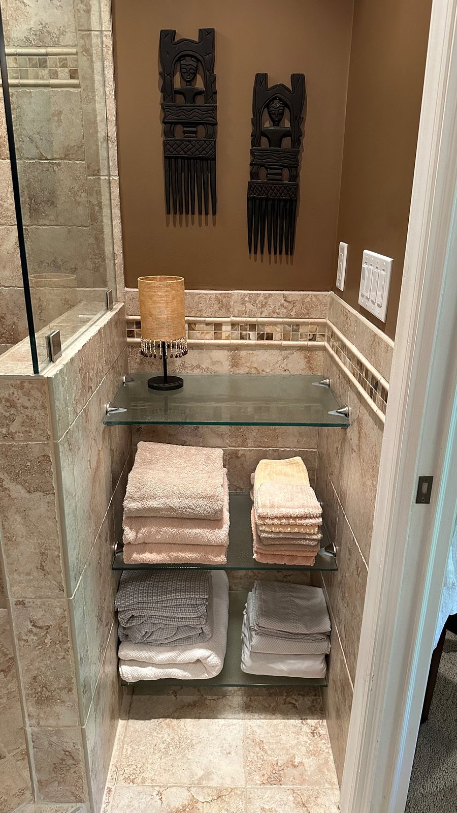 Primary Bathroom Linen/Towel Area