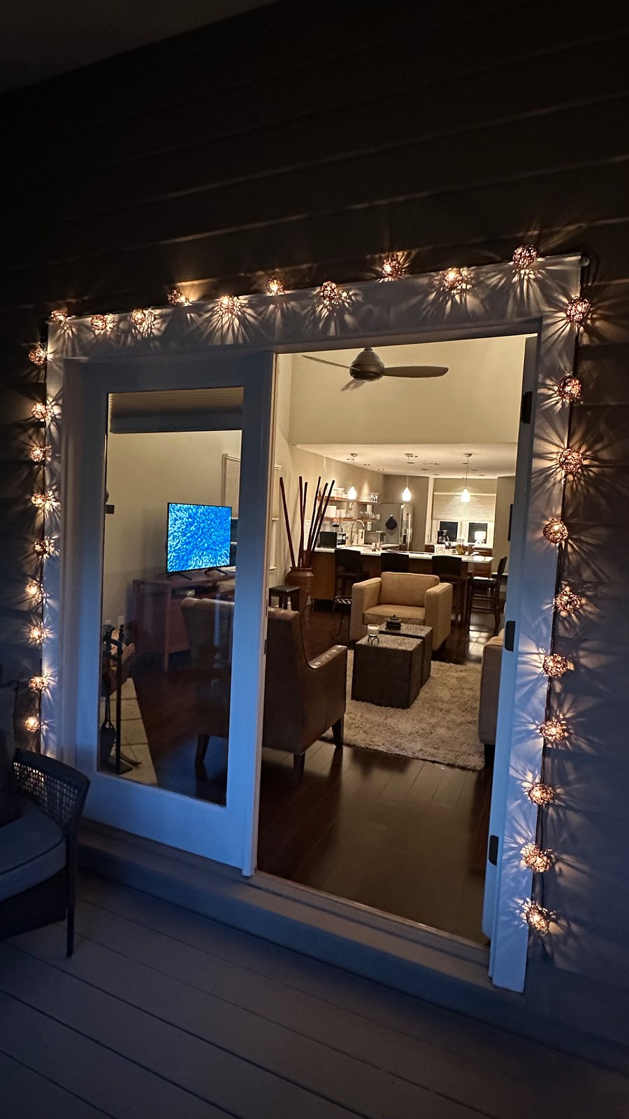 Rear Porch At Night