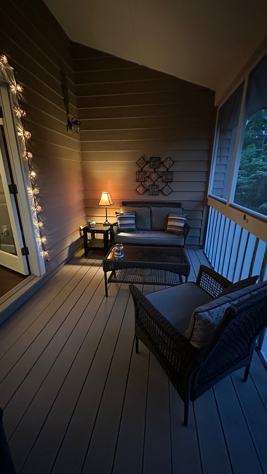 Rear Porch At Night