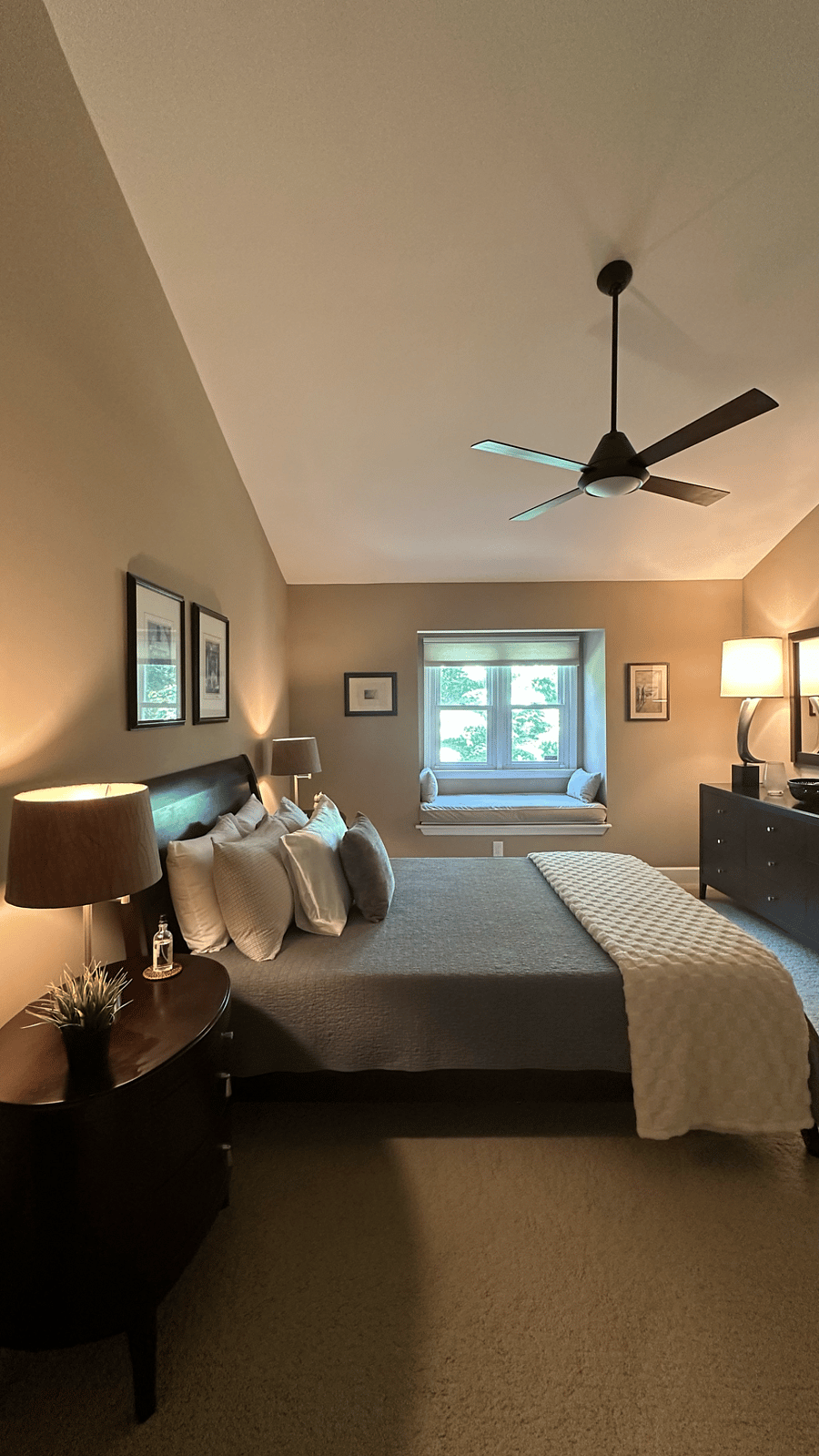 Primary Bedroom with Vaulted Ceiling