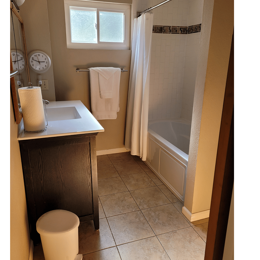 Bedroom 2 Full bathroom with soaker tub