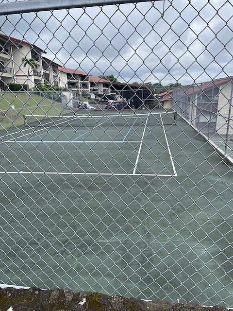 Tennis/pickle ball courts on property