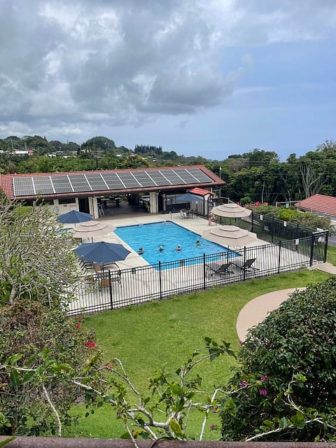 Swimming pool on property This is not the view from the unit.