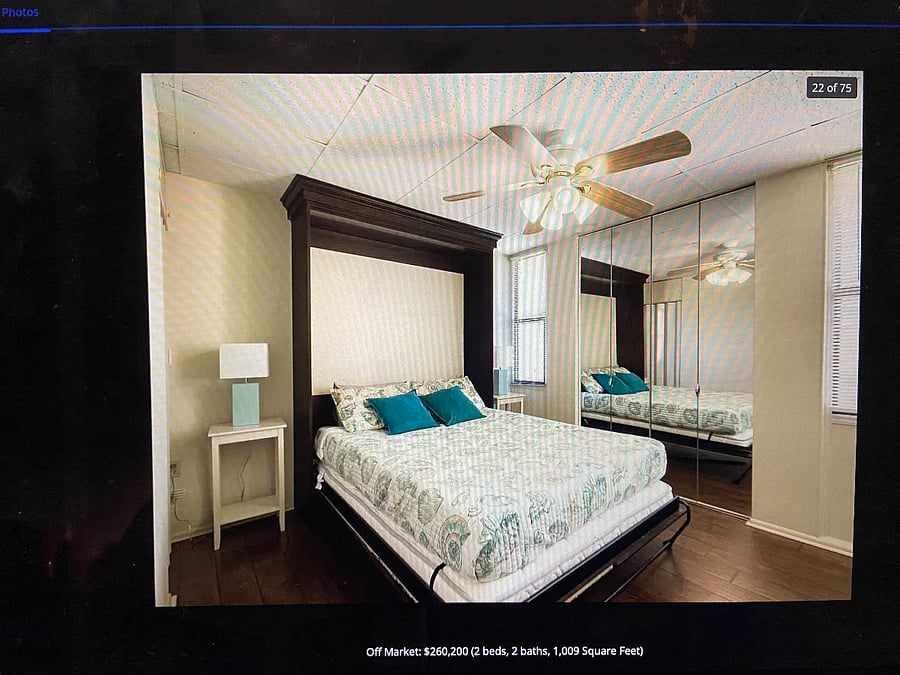 Flexible use 2nd bedroom with Murphy bed. Can be office or guest room.