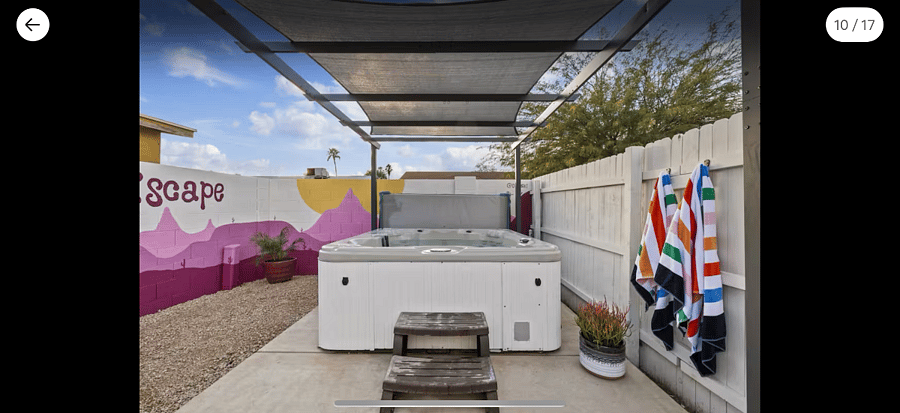 Hot tub is shared with the adjacent unit