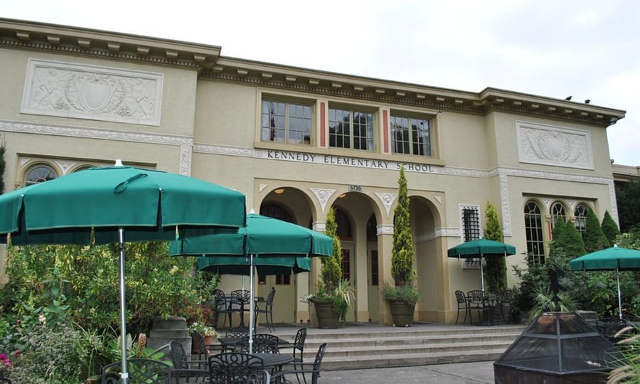 Kennedy School restaurant, bars, movie theater, soaking pool. 
Located 33rd Ave.