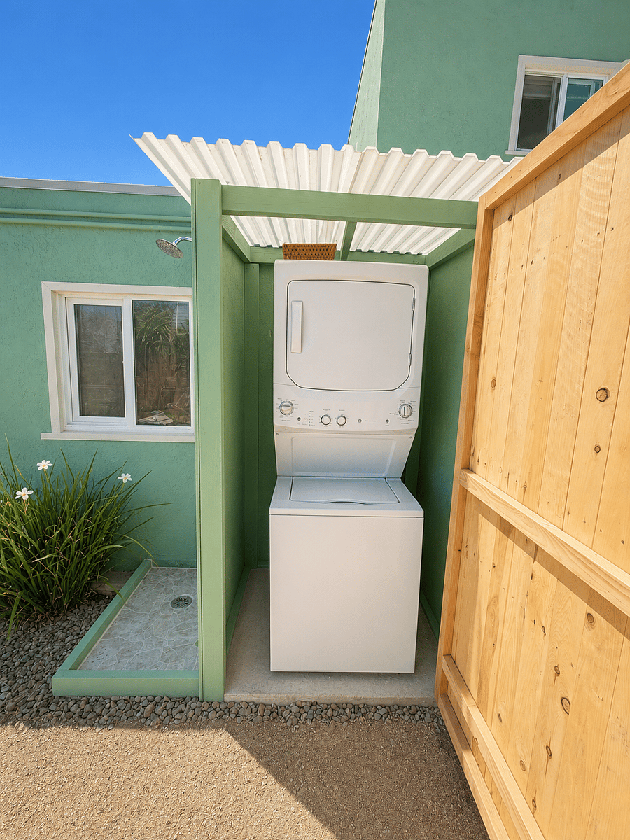 A washer and dryer for free laundry - no more carrying coins!