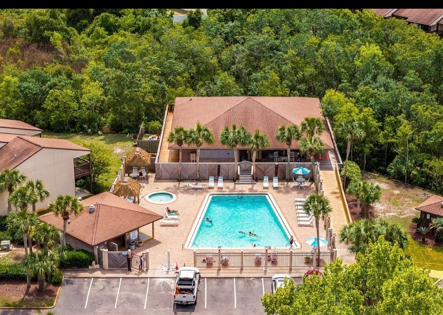 Pool and clubhouse you see from the patio and balcony.