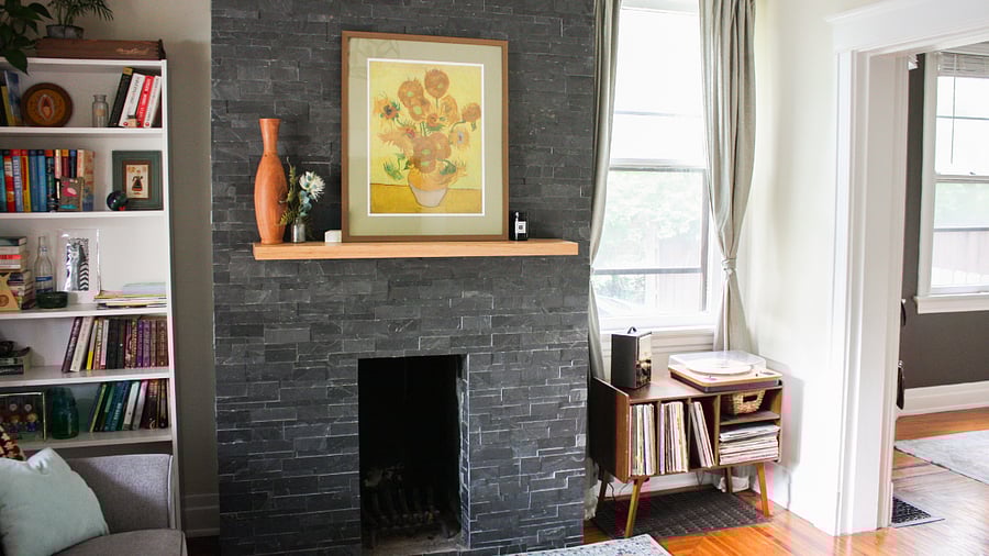 Next to the foyer is a sitting room where reading and music are enjoyed.