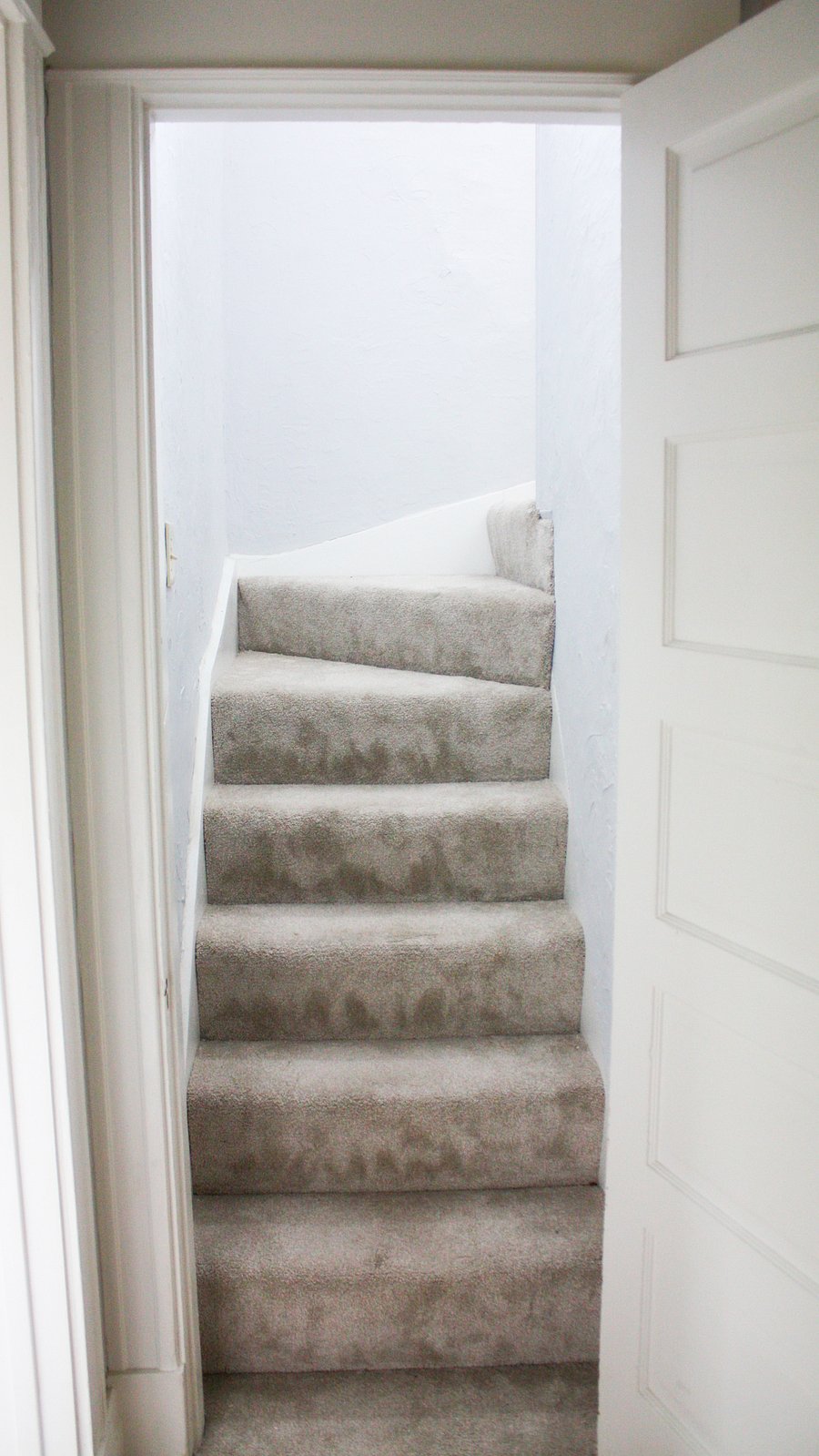 Enter the stairs up to Fern Suite/third floor. The stair case is right next to the tenant semi private bathroom. 