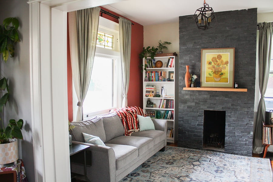 Next to the foyer is a sitting room where reading and music are enjoyed.