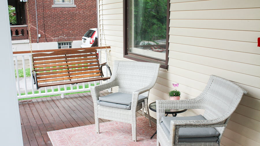 Enjoy a coffee or a glass of wine on the front porch.