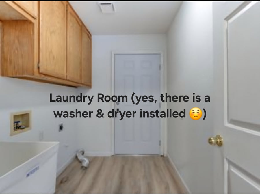 Laundry Room; yes, there is a washer and dryer installed.