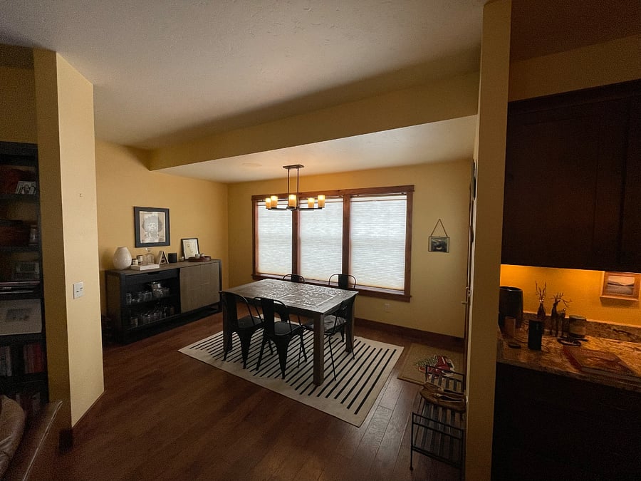 Dining Area view from area between Kitchen and Living Room