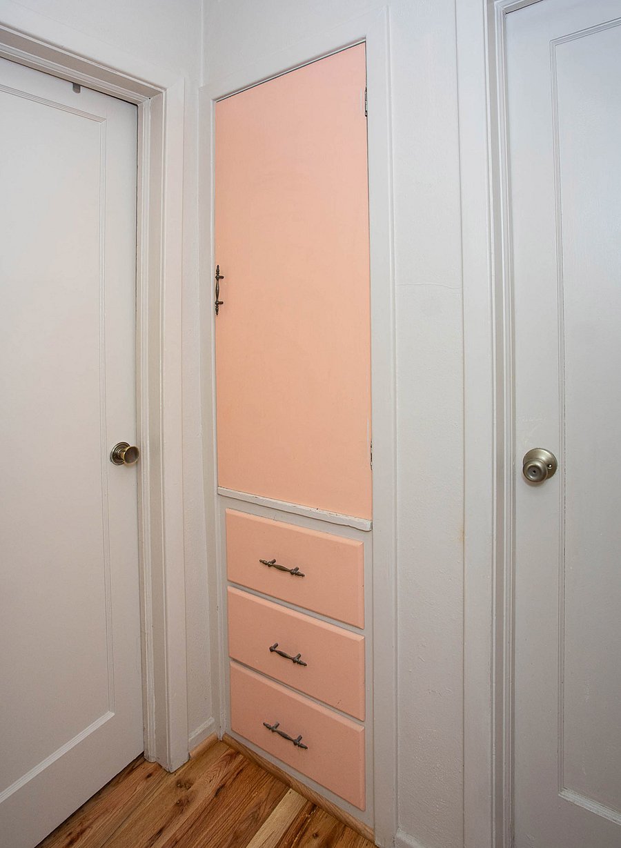 Built-in storage in hallway