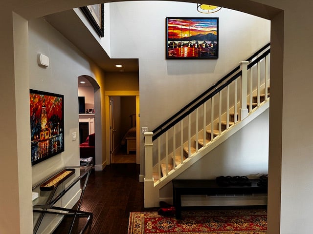 Downstairs entrance and door entering the Guest Bedroom