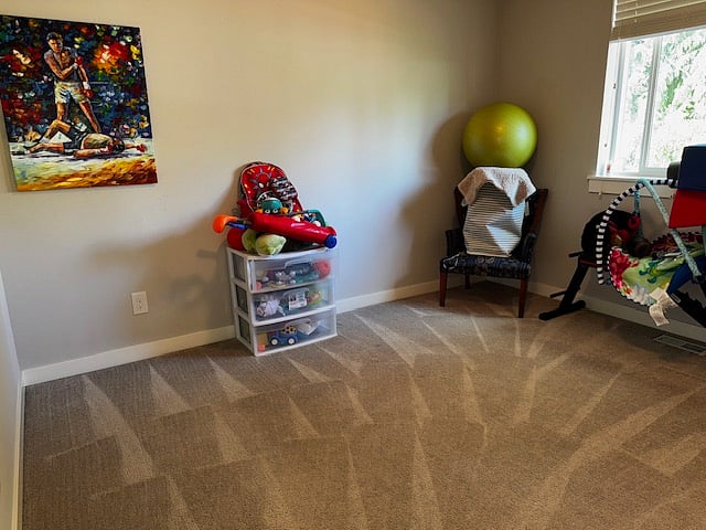 Bedroom 2 upstairs temporarily used for grandsons' toy room when visiting.