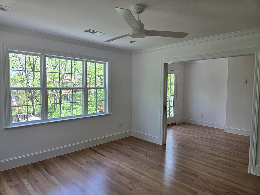 Serenity Suite with locking pocket doors to sitting room. Large Walk in closet with built-in dresser. 