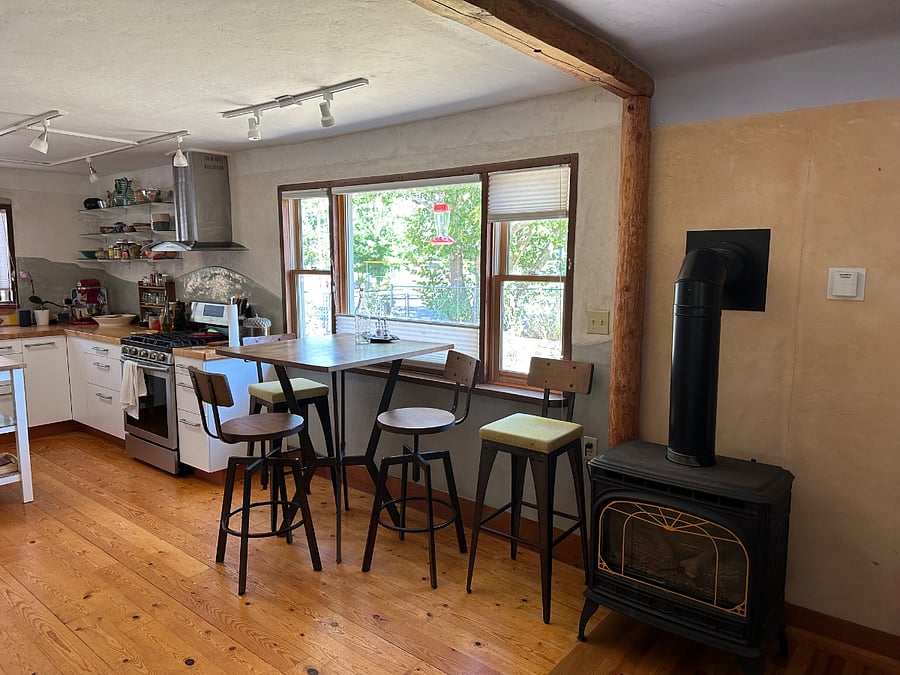 High table in kitchen