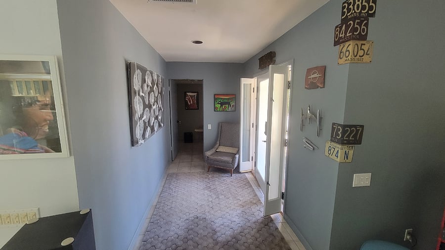 front entry to house. Bedroom 1 is straight ahead.