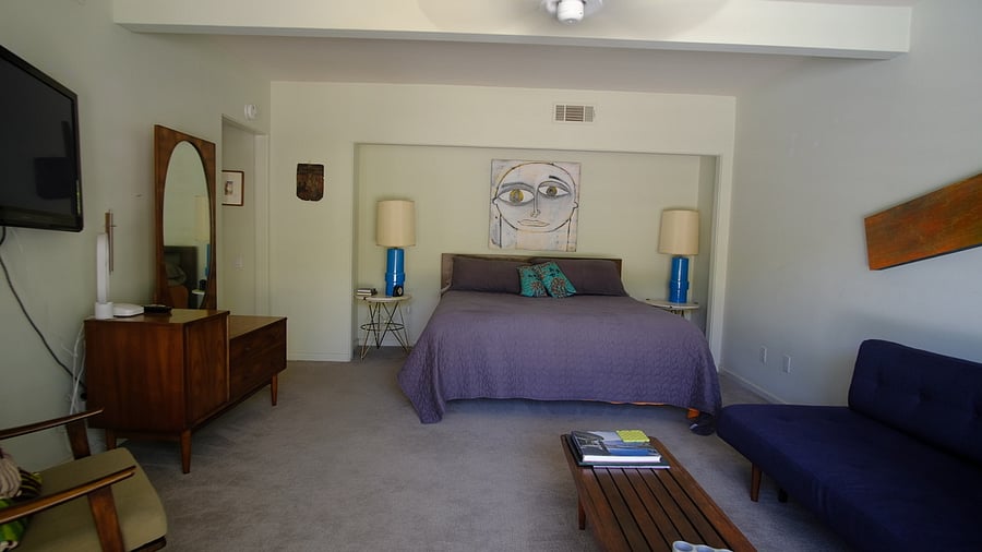 bedroom 2 with king bed and fold out sleeper sofa:)