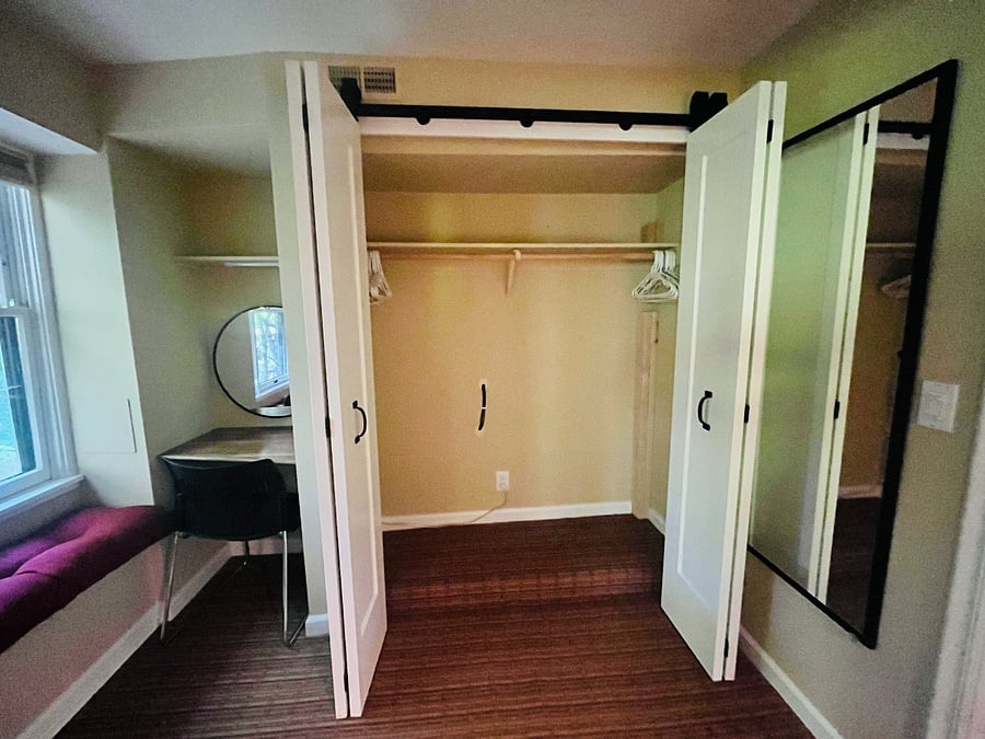 Closet Space, optional hanging shelf available