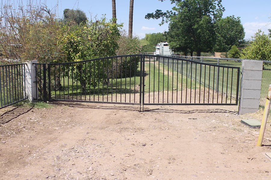 Gate of private driveway