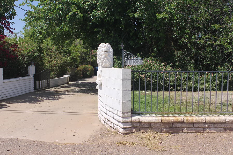 Front of property and shared driveway