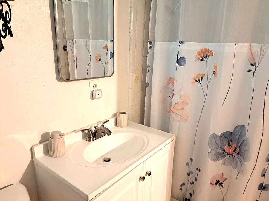 Bathroom with walk in shower